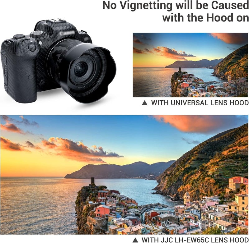 JJC غطاء عدسة توليب قابل للعكس لعدسة كانون RF 16mm f/2.8 STM، واقي عدسة يحل محل كانون EW-65C على كاميرات كانون EOS R6 II R5 II R10 R8 R3 RP R، يسمح بتركيب فلتر 43mm وغطاء عدسة قابل للتثبيت - Image 4